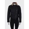 Quilted jacket with fur