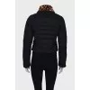 Quilted jacket with fur