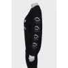 Black sweatshirt with embroidery