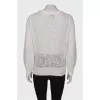 White knitted sweater