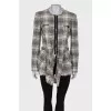 Draped tweed jacket