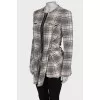 Draped tweed jacket