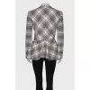 Draped tweed jacket