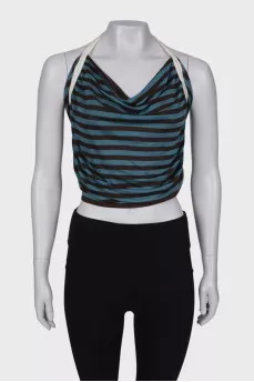 Tie striped top