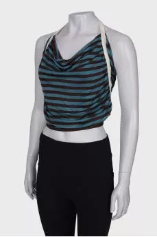 Tie striped top