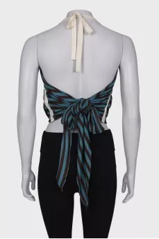 Tie striped top