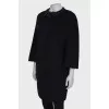 Wool coat with rhinestones