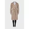 Waisted cashmere coat