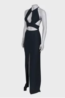 Dark green maxi dress