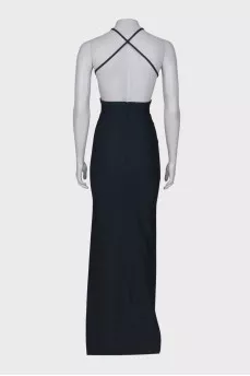 Dark green maxi dress