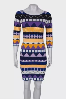 Dress in geometric print
