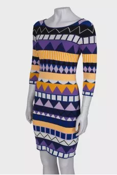 Dress in geometric print