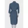 Belted silk dress