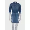 Ripped effect denim dress