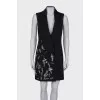 Black jacket with rhinestones