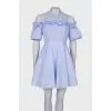 Blue dress with ruffles