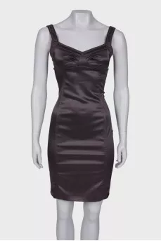 Satin body-con shape dress 