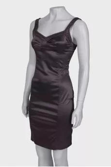 Satin body-con shape dress 