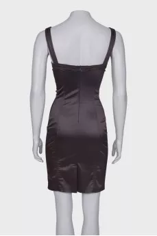 Satin body-con shape dress 