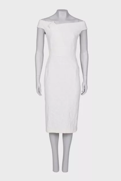 White dress with a pattern