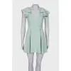 Green V-Neck dress