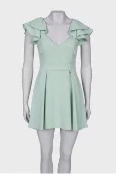 Green V-Neck dress