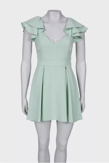 Green V-Neck dress