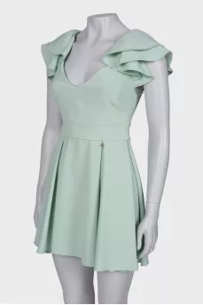 Green V-Neck dress