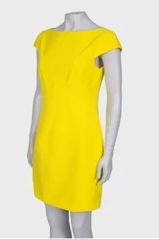 Yellow shift dress