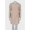 Beige shift dress