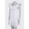 White dress with ruffles
