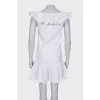 White dress with ruffles