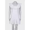 White dress with ruffles