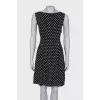 Dress in black and white print