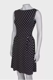 Dress in black and white print
