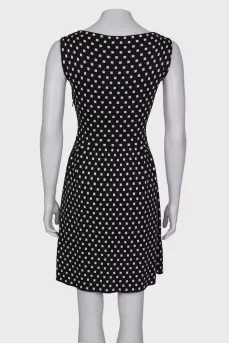 Dress in black and white print