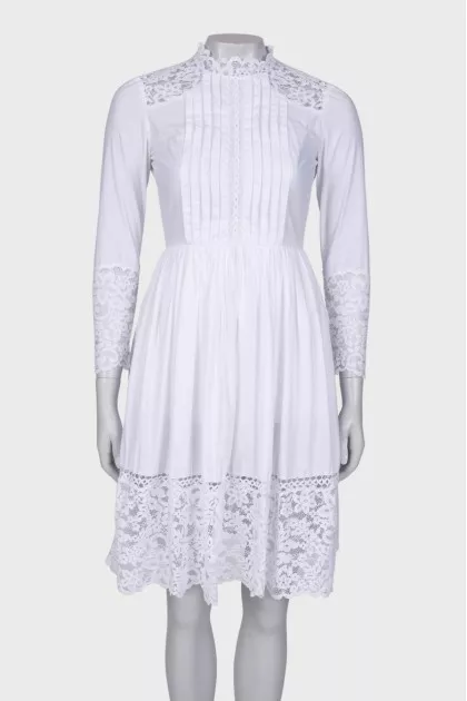 White dress with lace
