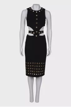 Dress with golden hardware