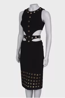 Dress with golden hardware
