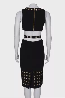 Dress with golden hardware