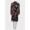 Black dress in floral print