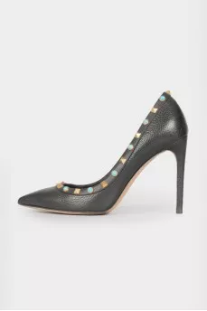 Studded leather shoes