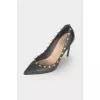 Studded leather shoes
