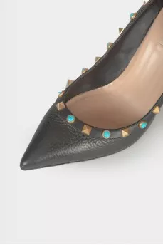Studded leather shoes