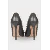 Studded leather shoes