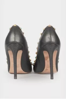 Studded leather shoes