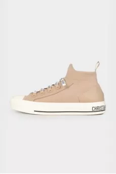 Textile sneakers with brand logo