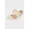 Patterned leather slippers