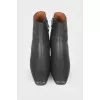 Square toe leather boots