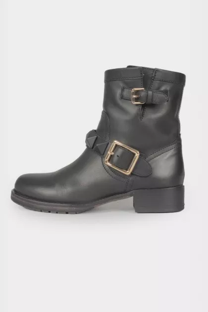 Studded leather boots